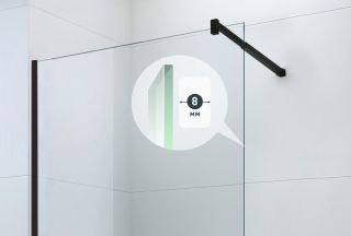 Душевая перегородка Berges Sky Black 100см чёрный матовый 064010